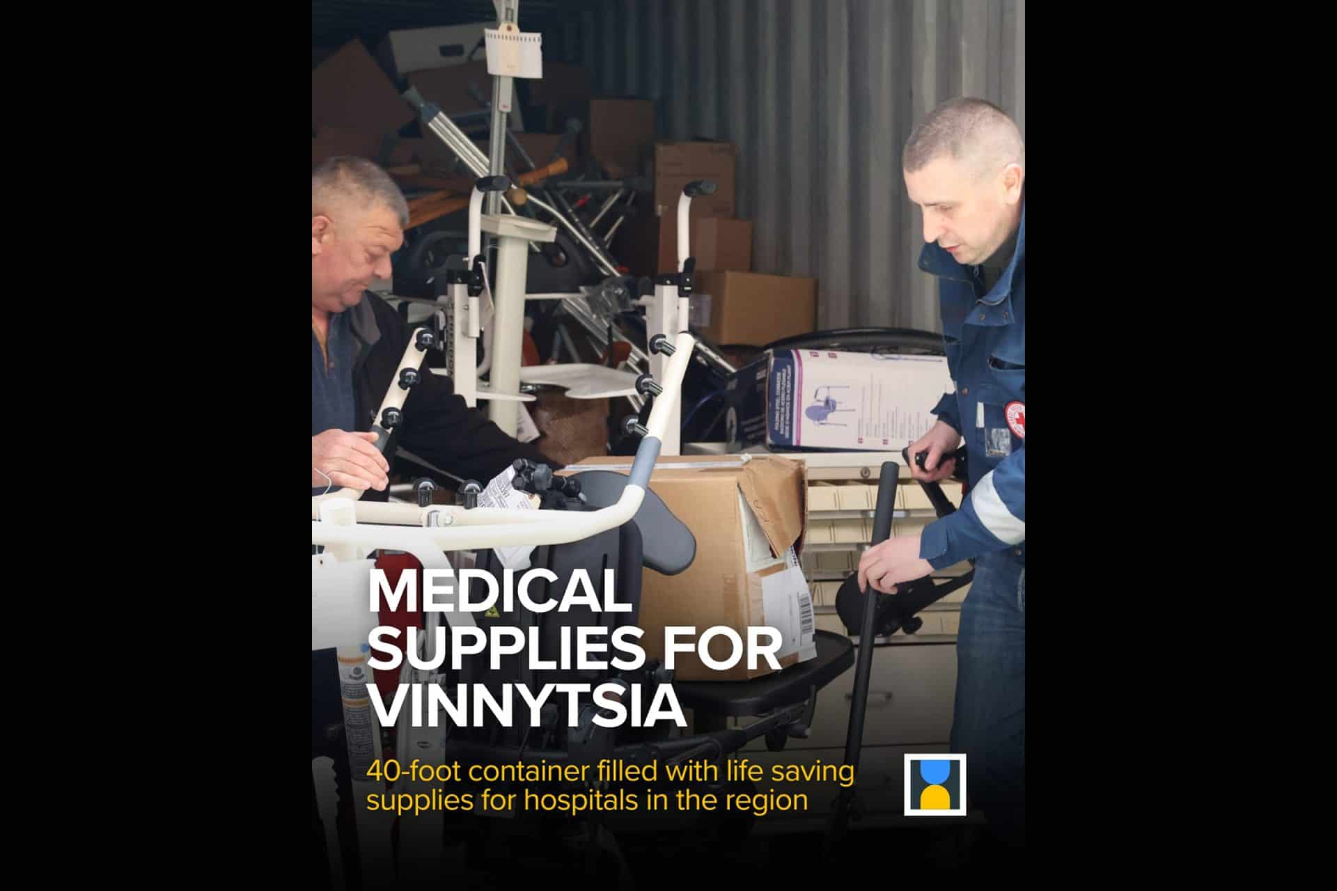 A 40-foot Container of Medical Aid Delivered to Vinnytsia