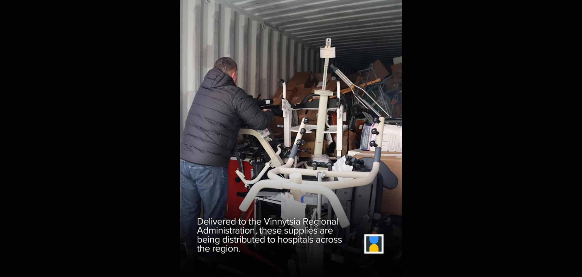 A 40-foot Container of Medical Aid Delivered to Vinnytsia