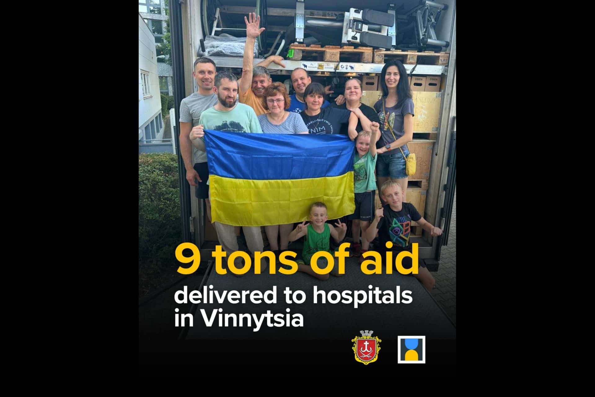 9 tons of aid delivered to hospitals in Ukraine