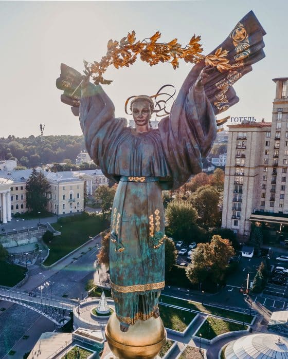 The Motherland Statue, Kyiv, Ukraine. A symbol of the resilience, strength, and independence of Ukrainian land and people.