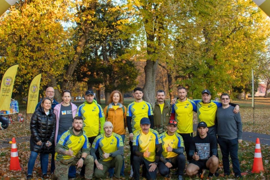 Ukrainian defenders did their first YOMP in Washington US