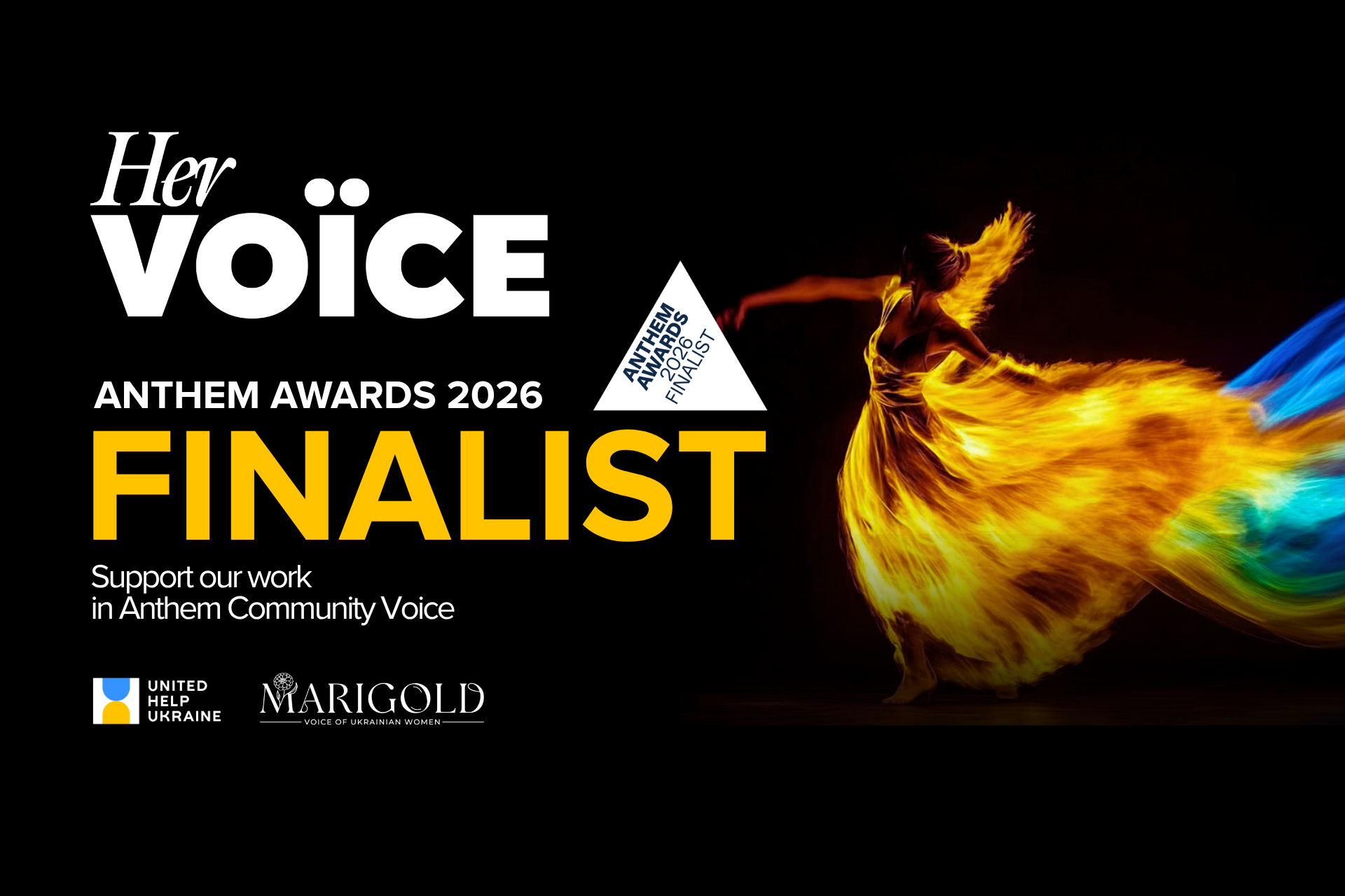United Help Ukraine named 2026 Anthem Awards finalist for Her Voice 2026